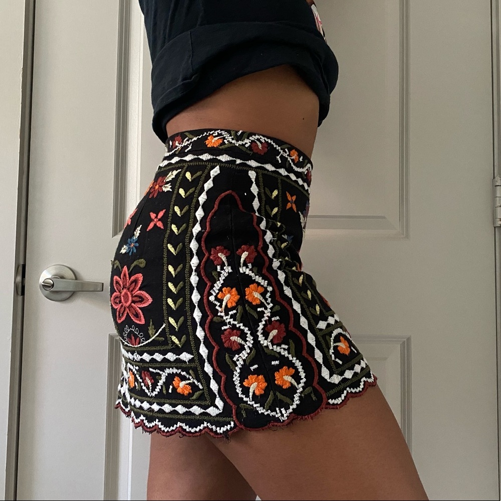 Patterned Mini Skirt